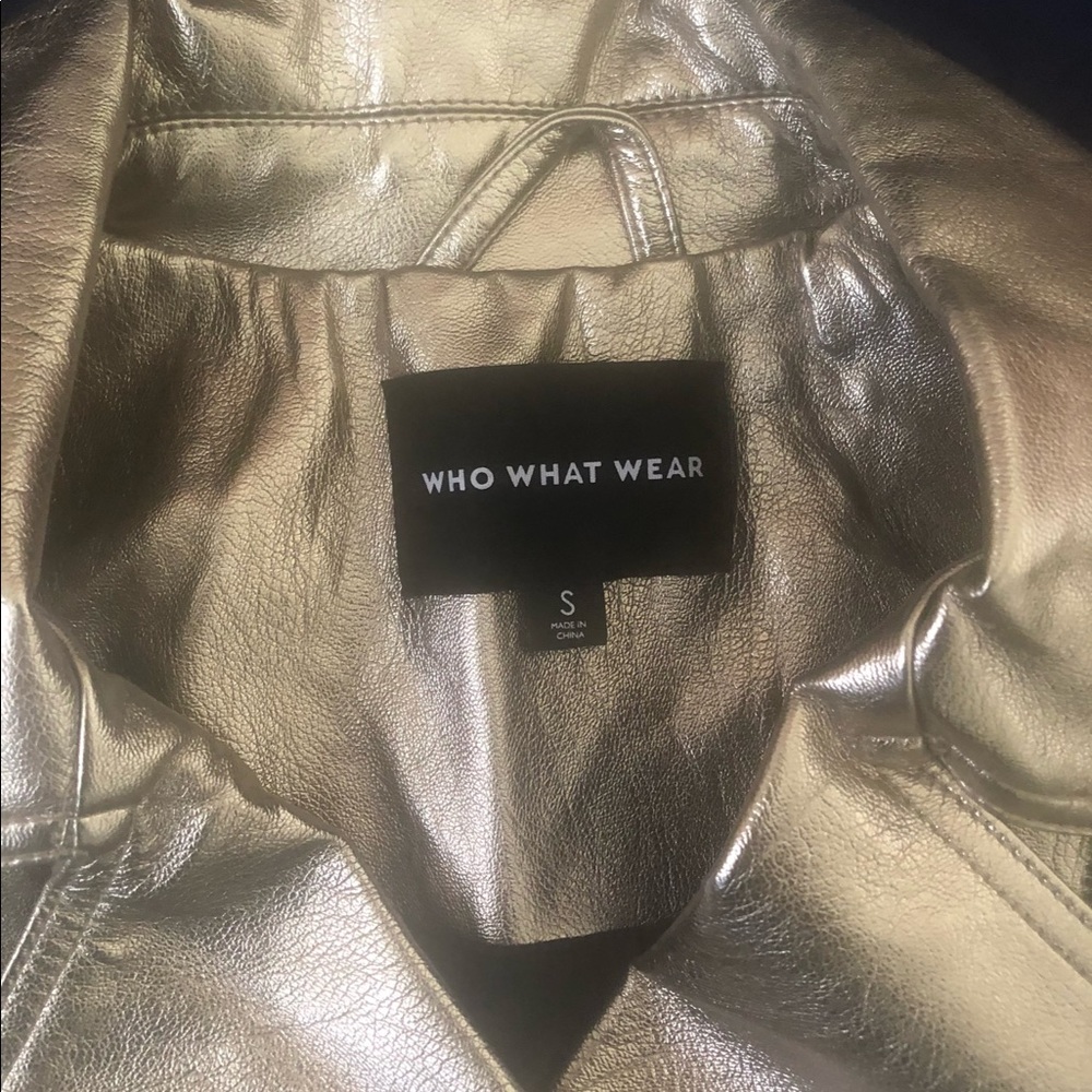 🛑 Who What Wear Silver Moto Jacket - NWOT - Picture 4 of 4
